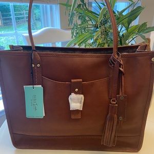 Diba True genuine leather small tote.